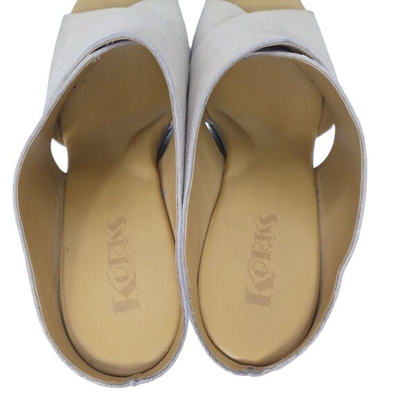 Korks by Kork-Ease Violetta Wedge Sandals Womens 10 Cork Pink Glitter Leather - Picture 7 of 10